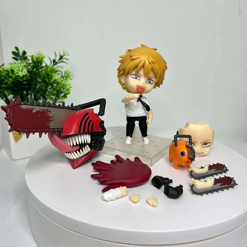 10cm LookUp Chainsaw Man Anime Figure Aki Hayakawa/Makima Action Figure Power/Denji Figurine Collectible Model Doll Toys Gifts