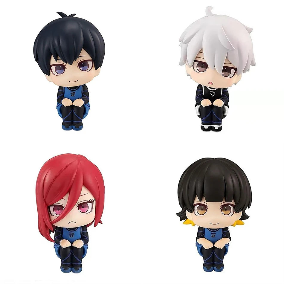 10cm Blue Lock Look Up Q Version Isagi Yoichi Bachira Meguru Chigiri Hyoma Nagi Seishiro PVC Action Figure Model Toys Kids Gifts