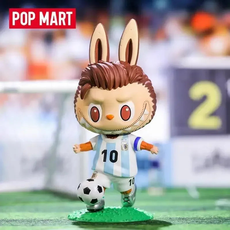 POP MART LABUBU ASOCIACION DEL FUTBOL ARGENTINO Серия Blind Box Мистериозна кутия Guess чанта Играчки Кукла Сладка Аниме Фигурка Настолна