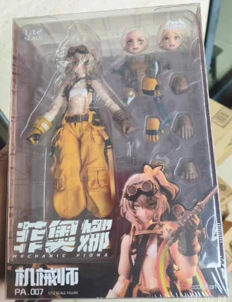 【SF】In Stock HASUKI Pocket Art Series PA007 Mechanic Fiona 1/12 Scale Figures Model Collection Gift Movable