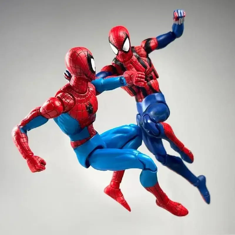 CT Mafex 185and143 Spiderman Action Figures Toys High Quality Spider Man Movable Statues Model Doll Collectible Ornaments Gifts