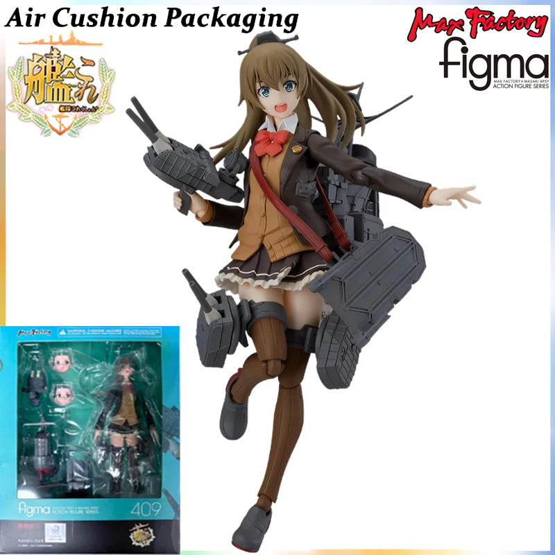 Max Factory Kantai Collection Kumano Kai Ni Akagi Amatsukaze Renzouhou Kun Figma Action Figure Model Toy Official Licensed