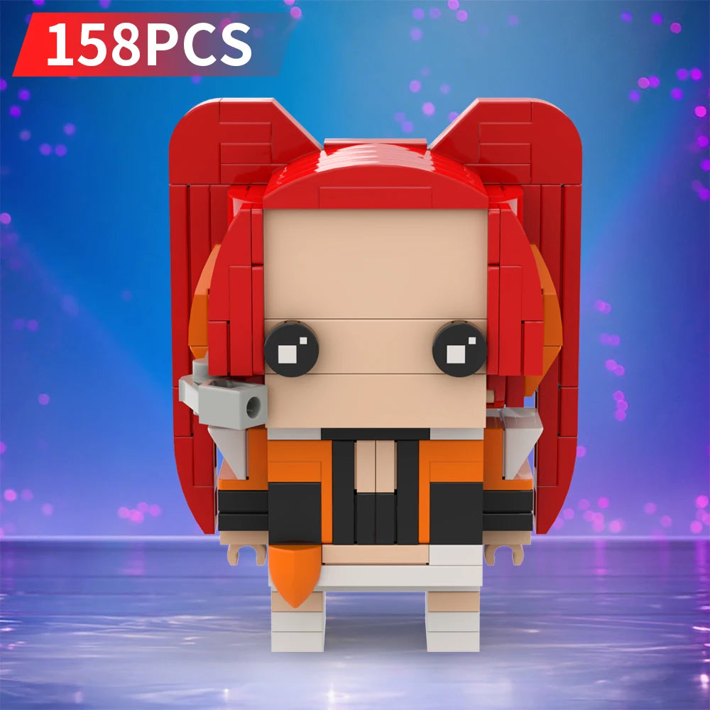 2026 Huntrix Girl Rumi Action Figures Building Blocks Set Zoey Q Version Character Assembled Toys Christmas Gift for Anime Fans