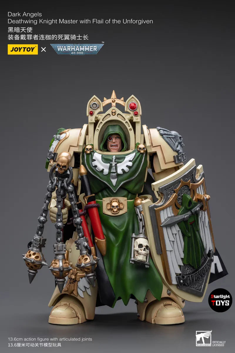 JOYTOYe Warhammer 40K Dark Angels Deathwing Knight Master Mace of Absolution 1 Mace of Absolution 2 Toys Model 1/18 Action Figur