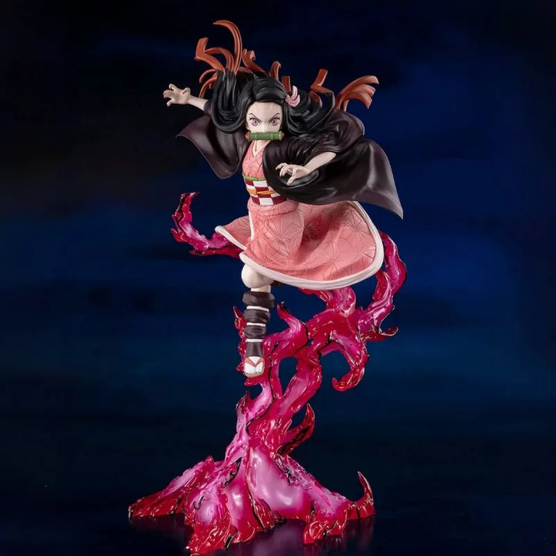In Stock BANDAI Original Figuarts ZERO Demon Slayer Kamado Tanjirou Nezuko Anime Figures Birthday Present The Best Gifts for Kid