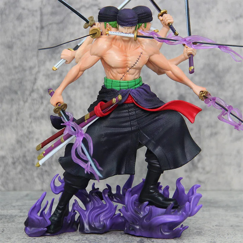 40 cm Anime-Figuren One Piece Roronoa Zoro Actionfiguren PVC-Modell Anime-Umgebende Charaktere Ornamente für Jungen-Geburtstagsgeschenke