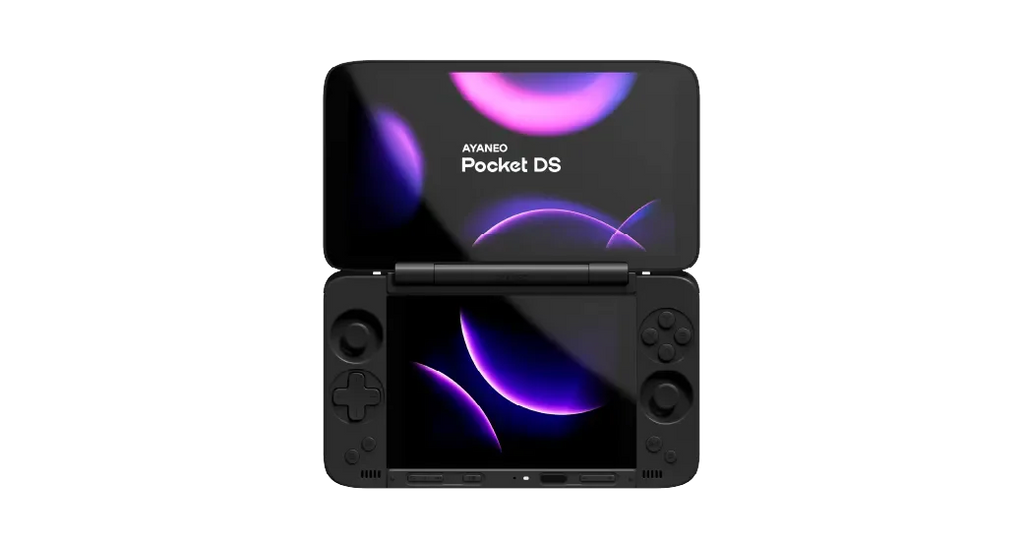 AYANEO Pocket DS-Spielekonsole, 7 Zoll, 1080P, 165 Hz, OLED-Bildschirm, 8000 mAh, tragbare Android-Handheld-Konsole, Dual-Screen-Flip-Spielmaschine