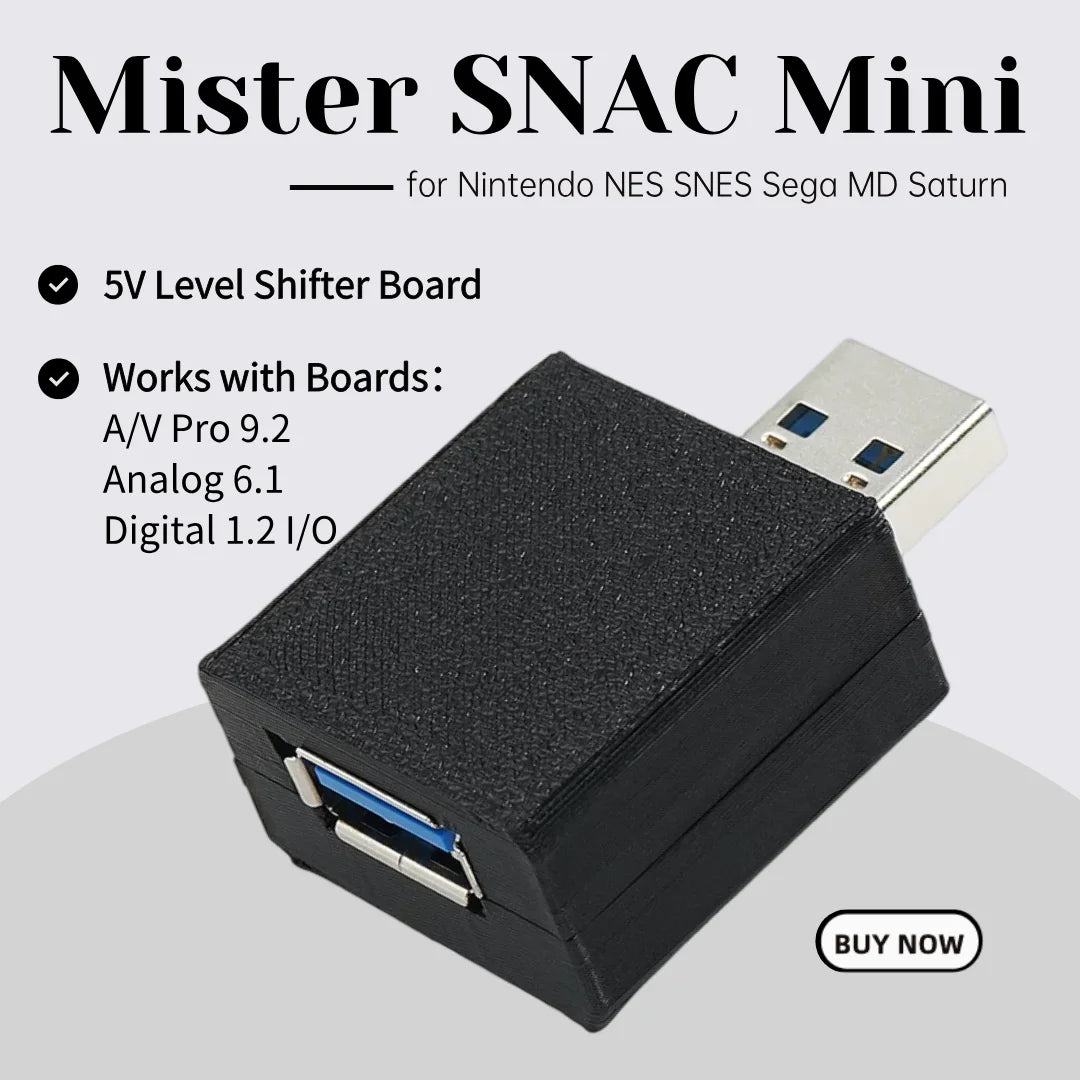 SNAC Level Shifter Board 5V Compatibility Controllers MiSTer FPGA for Nintendo NES SNES Sega MD Saturn ADAPTERS Gaming Adapters