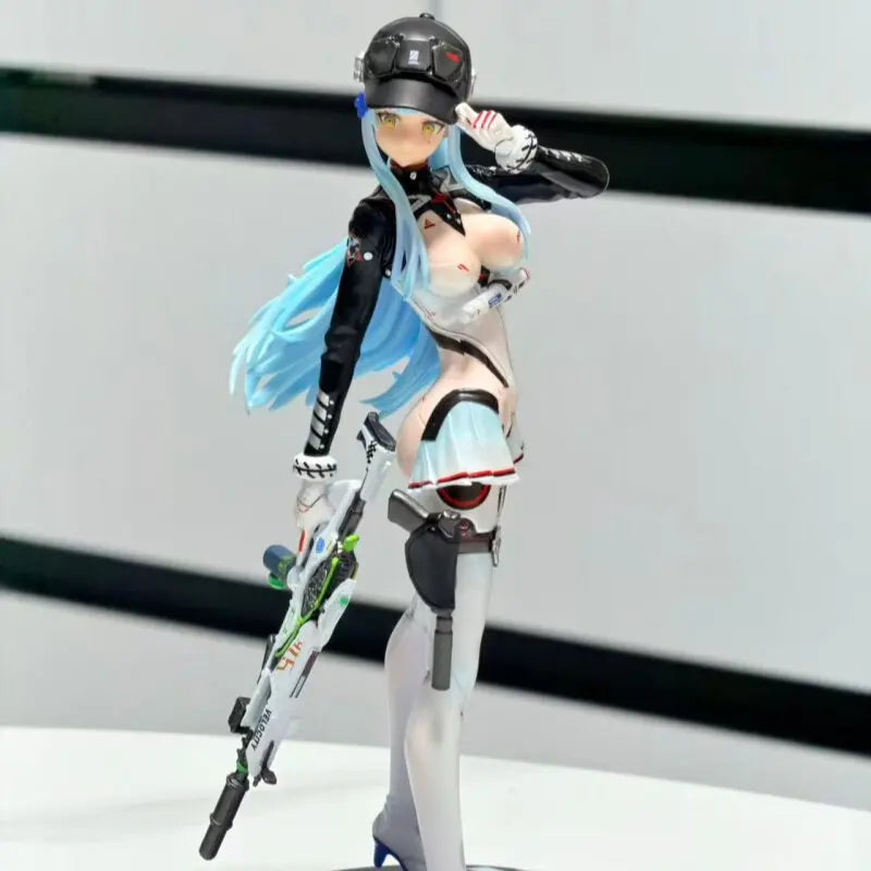 GW HK416 Mecha Girl Anime Figure Fully Painted Collectible Model Desktop Ornament Two Dimensional For Adult Hobby Collectors