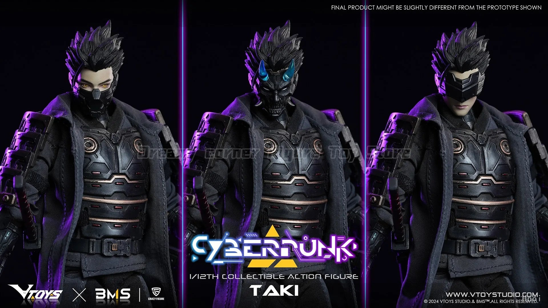 【In Stock】Original VTOYS Cyberpunk Samurai:Taki 1/12 Action Figure Model Toys Collection