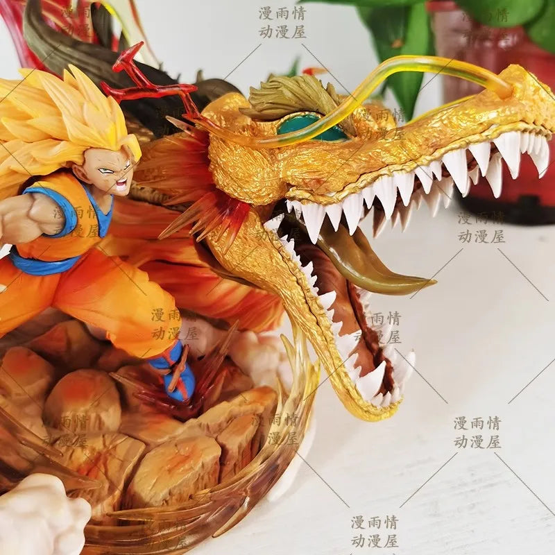 22cm Dragon Ball figures Goku Dragon Fist Super Saiyan3 Anime Figure PVC figurine Statue Collection Model Room Decor Toys Gifts