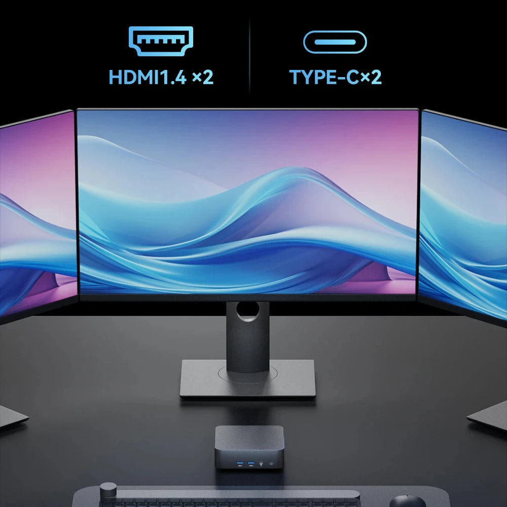 Gaming MINI PC Windows 11 Pro Intel Core i9 8950HK 16GB DDR4 2TB SSD Computer Wifi 6 UHD Grafik 1000Mbps Tragbarer Desktop-PC 