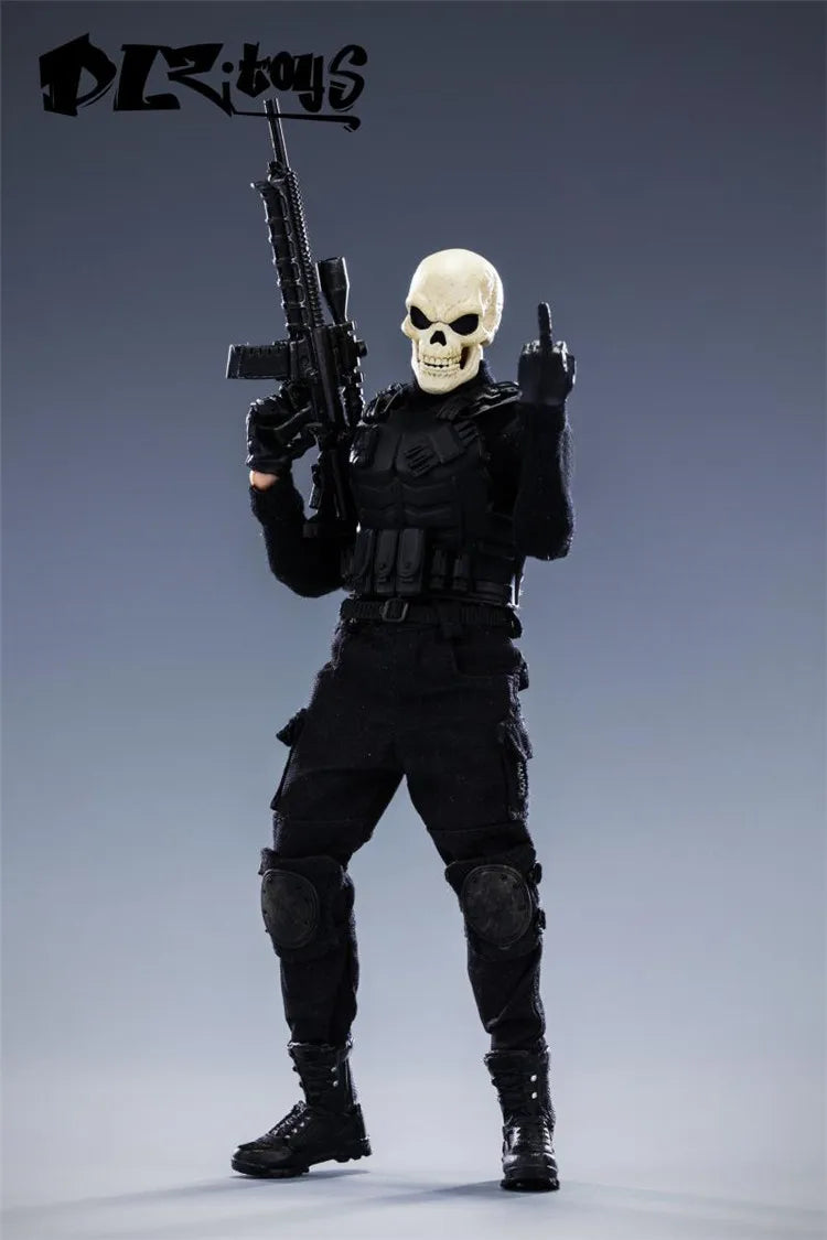 DLZ.TOYS Nwtoys 1/12 Male Soldier Special Force Task Soldier Skull Sergeant Full Set 6'' Action Figure Model Toys Collection
