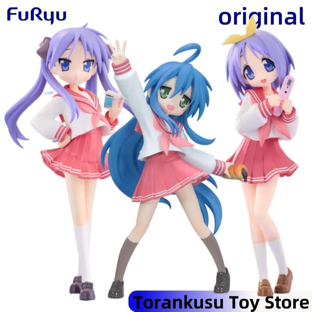 Furyu Lucky Star Anime Izumi Konata Hiiragi Tsukasa Hiiragi Kagami Trio-Try-iT Action Figures Model Figurine Original Figuarts