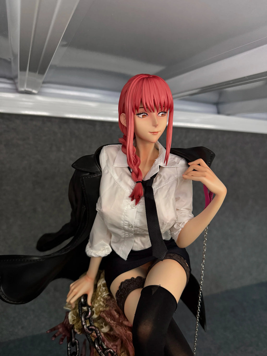 46cm Anime Chainsaw Man Figure Makima Action Figures Extra Large Sexy Makima Statue Desktop Ornamen Collection Model Toys Gifts