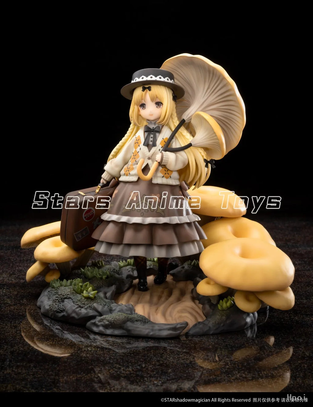 【Pre Sale】Original Reverse Studio Mushroom Girl Series No.3 Golden Top Side Ear 1/1 Ornament Toy Animation Figure