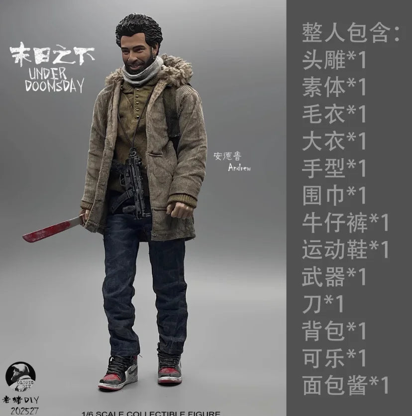 1/6th In Stock 3ATOYS Residents Walking Dead Zombie Survivor Face Version 3.0 Full Set Moveable Action Figure Gift For Fans