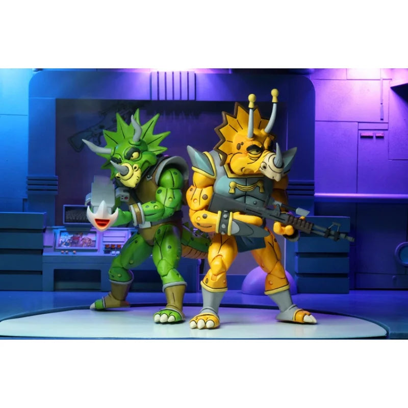 NECA 54159 Toys Teenage Mutant Ninja Turtles Zarax And Zork 2-Pack 18 cm Action Figure Original Anime Doll Model Collection Gift