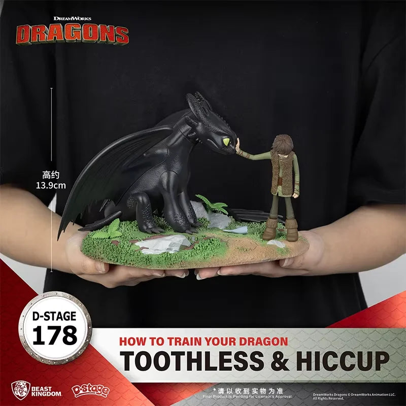 Toothless figure Trendy Toy Cartoon Kawaii Beast Kingdom Dragon Taming Master Toothless Boy Movie Accessories Trendy Toy Gift