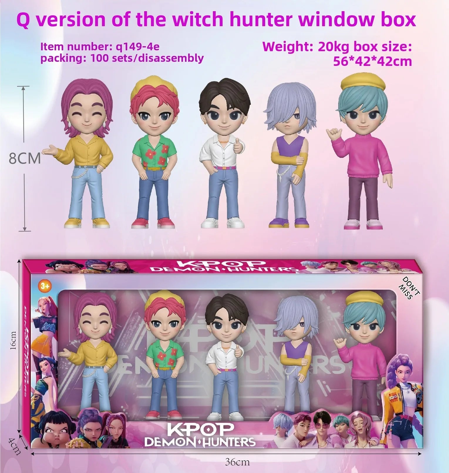 New Cute Kpop Demon Hunters Figure Model Toy Pvc Cartoon Gaming Peripherals Desk Decoration Collection Figures Model Toyfor Kid