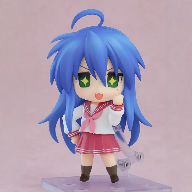 Lucky Star Izumi Konata 2.0 Mini Action Figure Movable Joints High Detail Anime Collectible Articulated Model Desktop Toy Gift