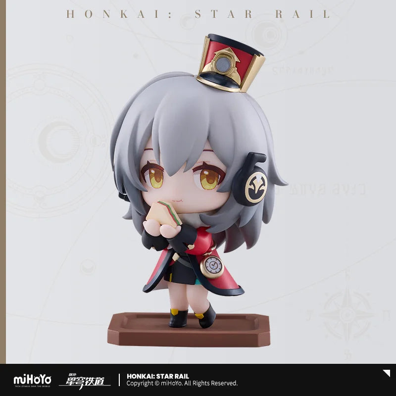 Honkai Star Rail Q Version Figure Train Welcome Tea Party Series Doll Dan Heng March 7th Action Figures Game Peripheral  Gift