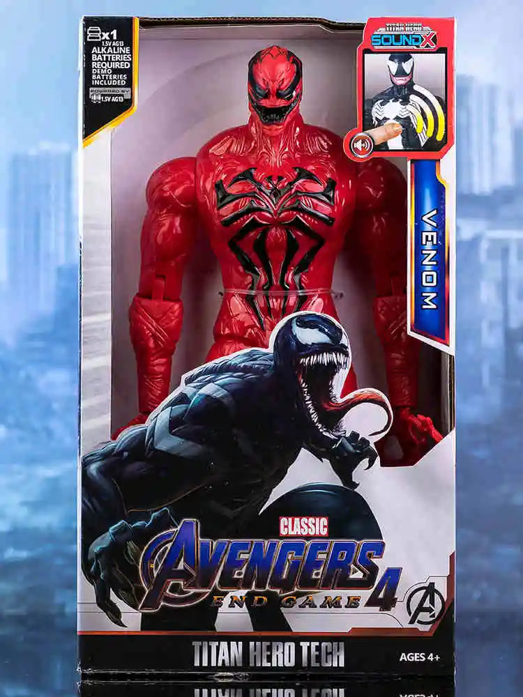 30cm Hot Marvel Avengers Toy Thanos Hulk Spiderman Iron Man Captain America Thor Black Panther With Sound And Light Action Toys