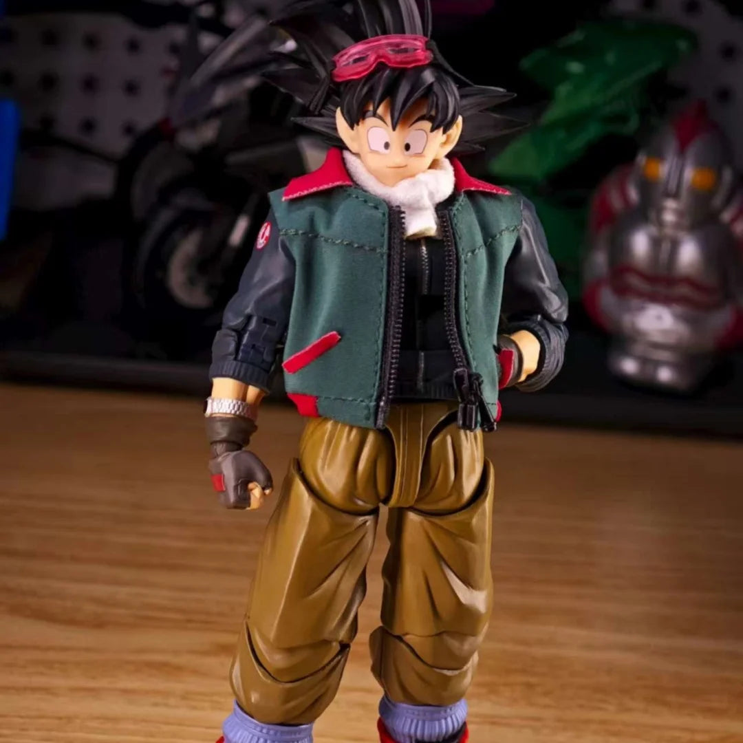 Dragon Ball Anime Shf Goku Handmade Sunglasses and Scarves Clothes Built In Iron Wire Is Suitable for 1/12 Movable Humanoid Toy