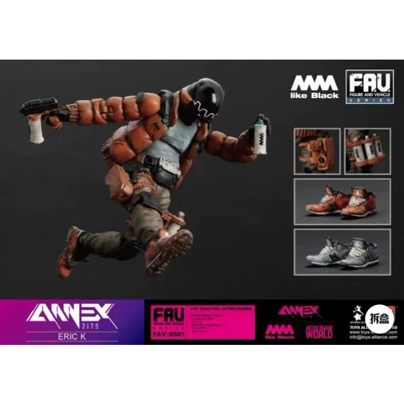 In Stock Acid Rain x AAAA like Black x ANNEX 2179 FAV-BS01 Eric K Movable Soldier Model Action Figure Toy Collection Gift