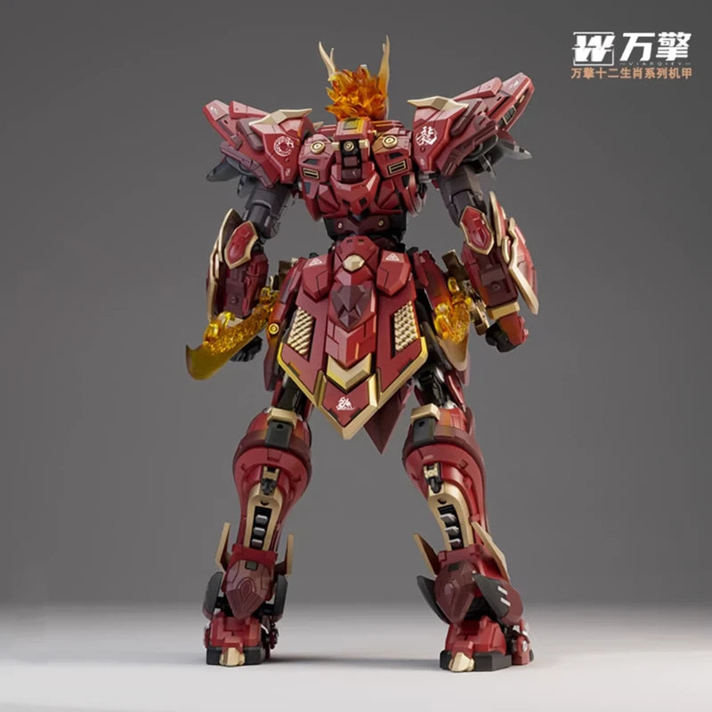 MG 1/100 Flame Dragon Alloy Frame Assembly Model Kit Light Up Mecha Action Figure With Water Decals Collectible Toy Decor Gift