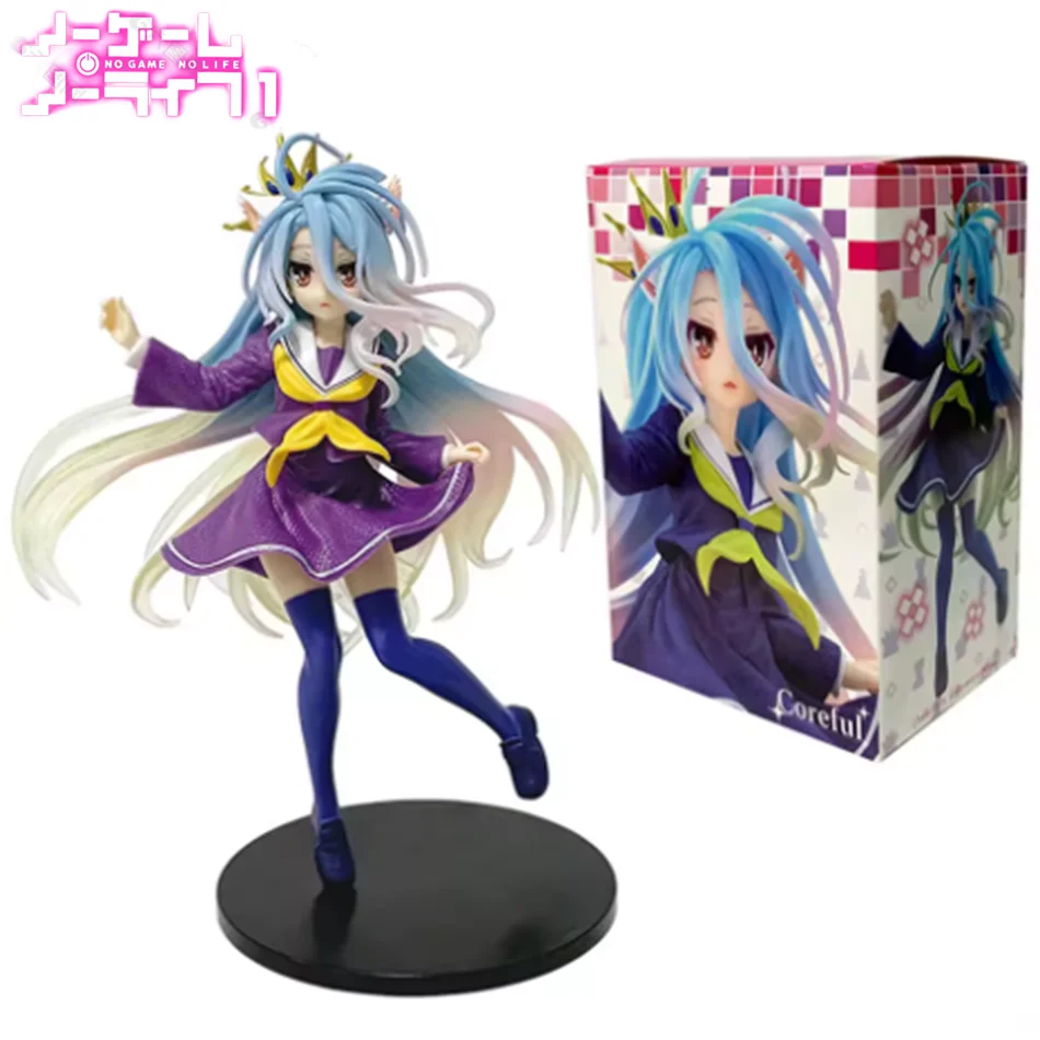 Anime NGNL No Game No Life Weiße 19CM Figur Anime Shiro PVC Anime Actionfiguren Modell Sammlerstück Ornament Anime Spielzeug Geschenk