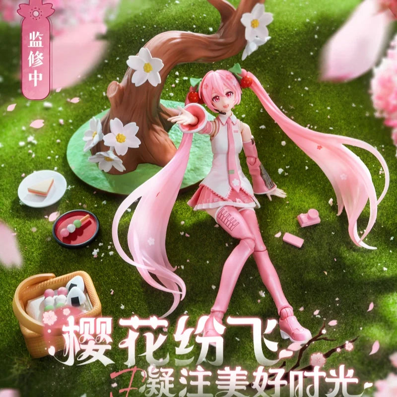 New Original Hatsune Miku Miracle Cherry Blossom Future Lothing Assembled Model Movable Doll Toys Action Figures ﻿