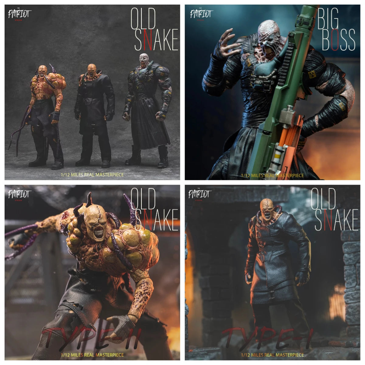 Patriot Studio 1/12 scale Zombie Nemesis BIG BOSS Licker Action Figures Toy Gift Collection