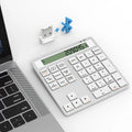 2.4G Wireless Bluetooth Numeric Keyboard with Screen Display Calculator 2 in1 Portable Wireless Number Keypad for Win/Mac