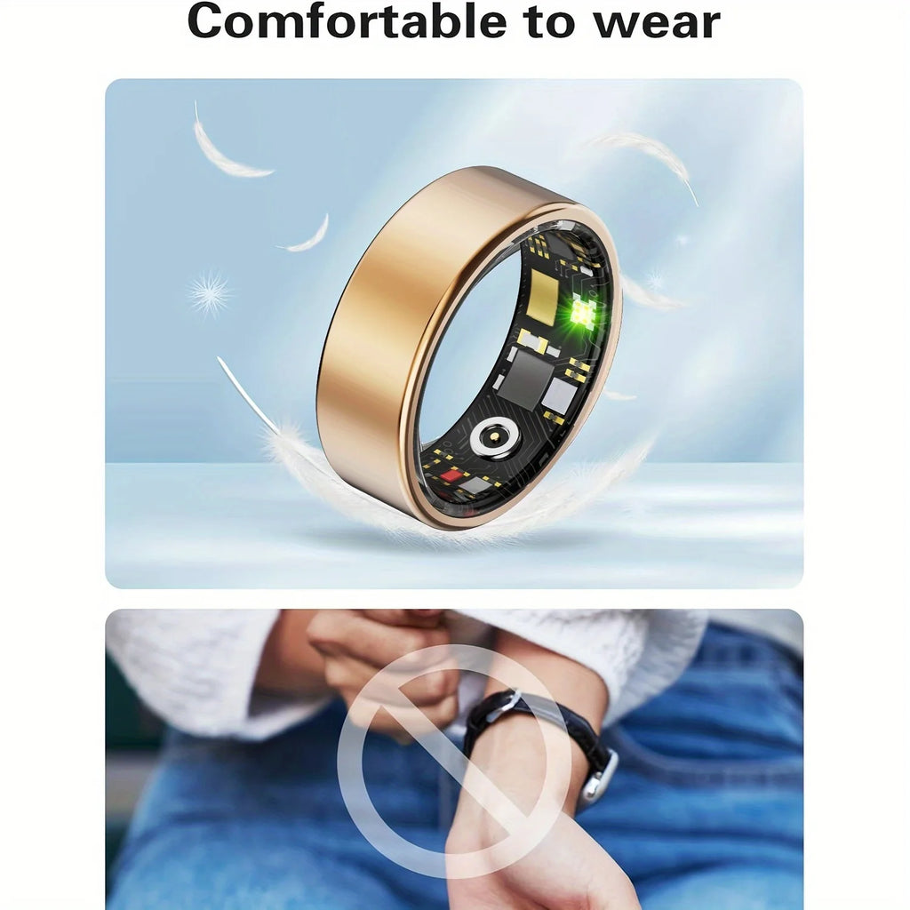 Smart Ring, Schlaftracking, Bewegungsüberwachung, Kompatibel mit iPhone und Android, Smartes Geschenk, Geeignet für Frauen und Männer