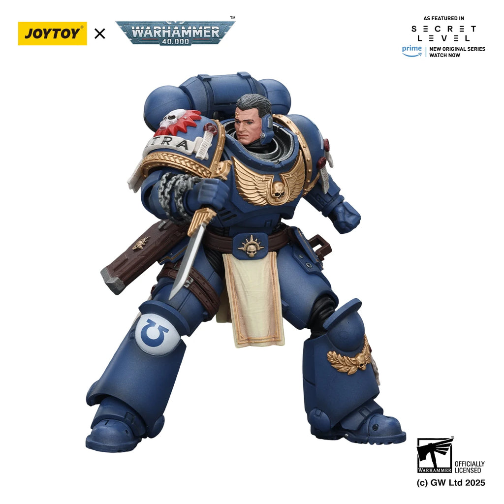 【MT】JOYTOY Warhammer 40K Ultramarines Titus with Laurels of Victory 1/18 Action Figure Model Toy