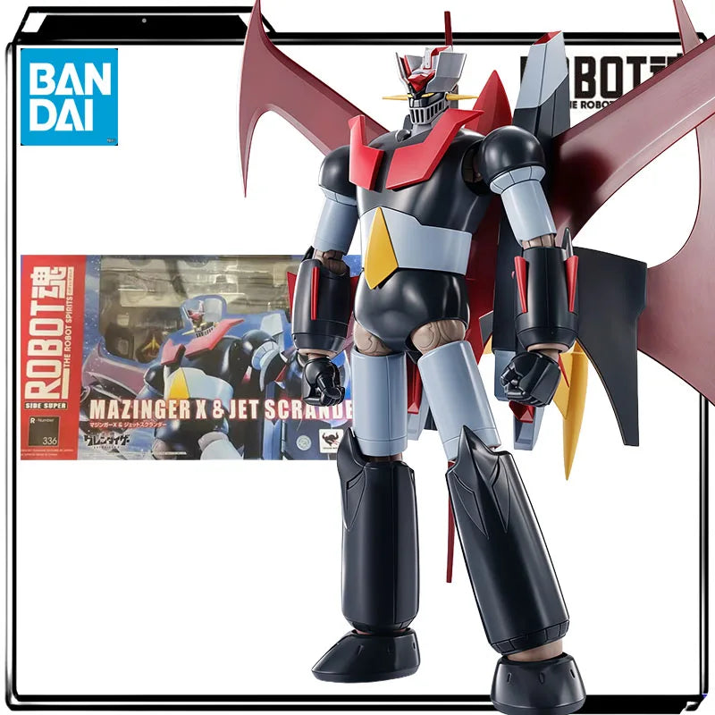 Bandai Genuine THE ROBOT SPIRITS Anime Figure Mazinger X and Jet Scrander X Action Figure Toys for Boys Kids Gift Collectible