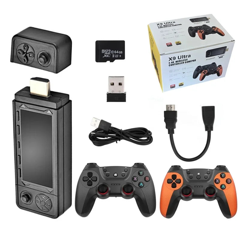 X9 Ultra Retro Video Game Console Game Stick HDMI Wireless Controller Home Game Console 3D HD 4K TV Game Retro Games Stick Gifts