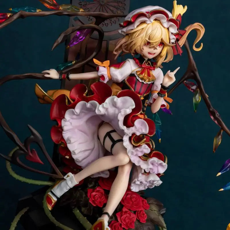 23cm Touhou Project Flandre Scarlet Vampire Game Girl Figure Model Statue Boys Collection Desktop Decoration Ornament Toys Gifts