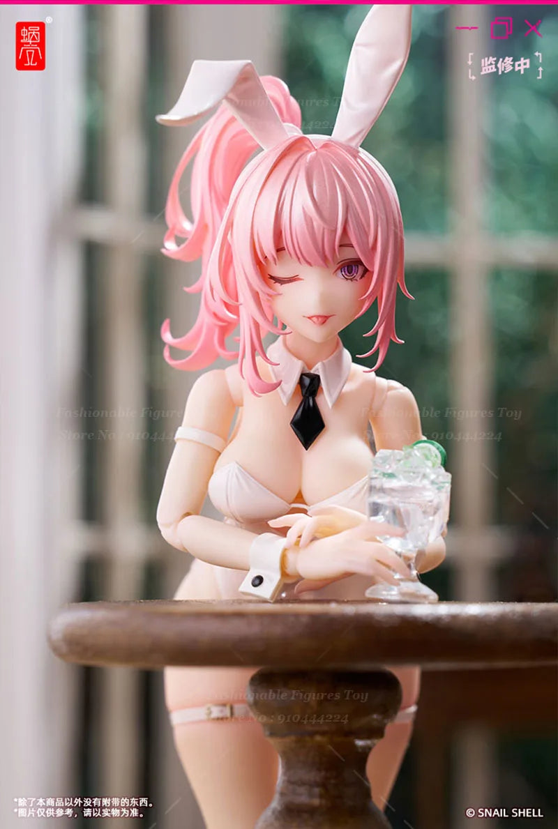 1/12 Female Soldier Aileen Cute Rabbit Girl Cartoon Anime Beautiful Maid 6Inch Mobile Suit Girl Action Figure T