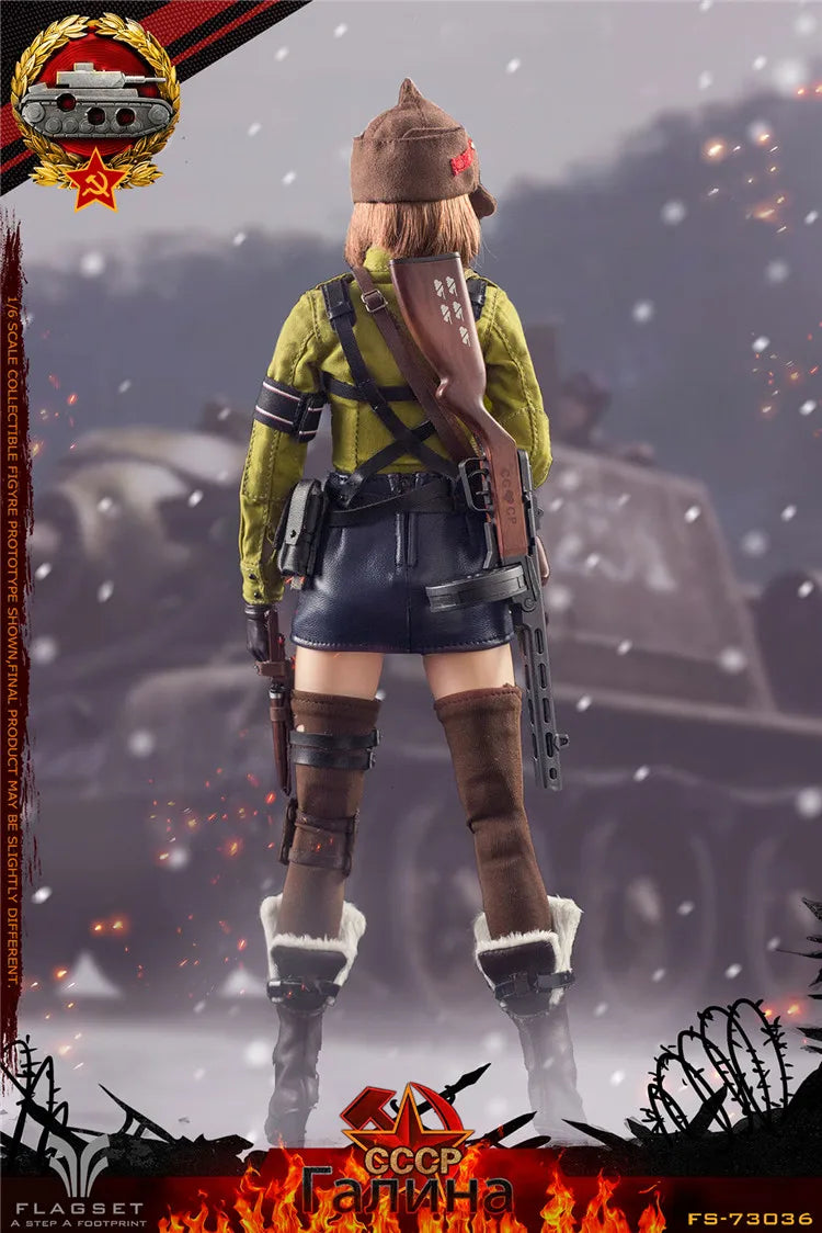 Flagset FS73036 1/6 Female Soldier Soviet Union Tank Lieutenant Galina Full Set 12" Action Figure In Stock For Fans Collection