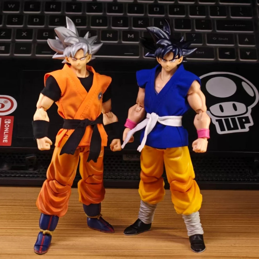 Dragon Ball SHF Anime NEW Handmade Son Goku Practice clothes and training clothes Built In Iron Wire Is Suitable for 1/12 Toys