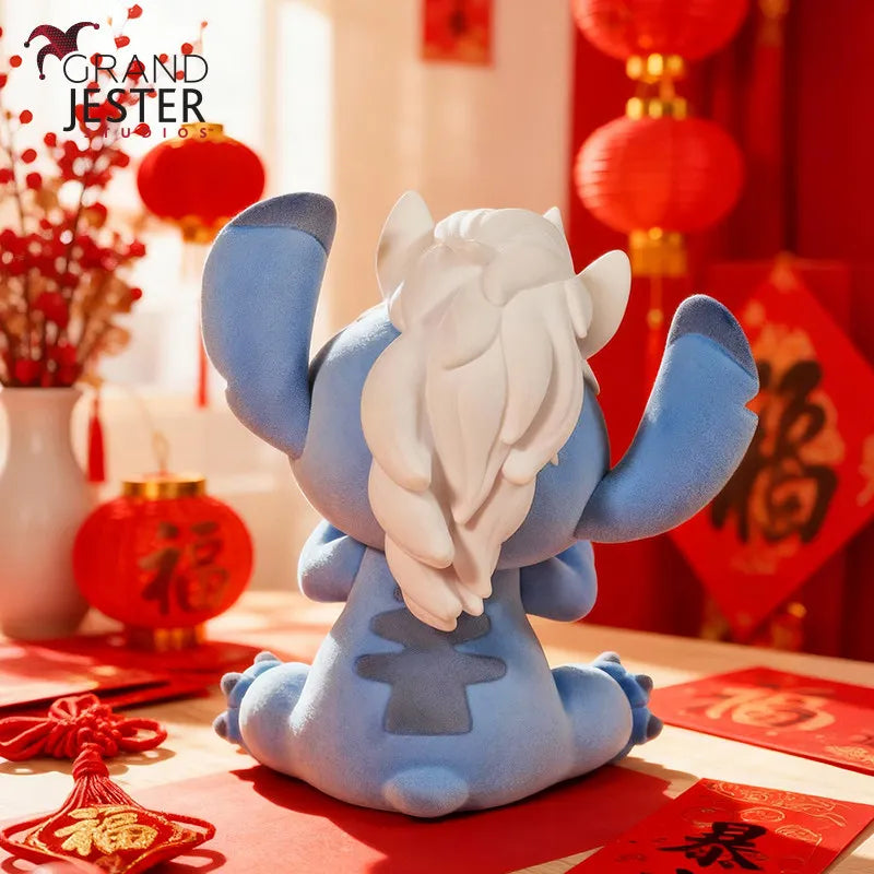 Disney Stitch Year of the Horse Limited Edition Anime Figure Collectible Toy with Gift Box for Desktop Decoration Birthday Gifts