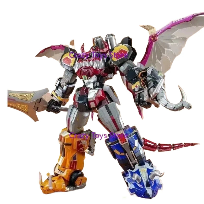 In Stock New Burst Model ZL-01 KO FLAMETOYS BEAST Dragon King Caesar Megazord Alloy Finished Model Movable Figure.
