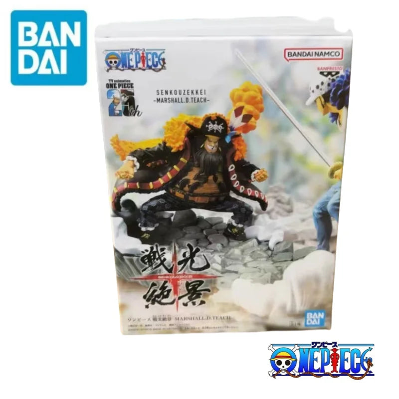 In Stock Bandai Original One Piece Banpresto Marshall D Teach Trafalgar D Water Law 100% Genuine Holiday Gifts Figurine Model