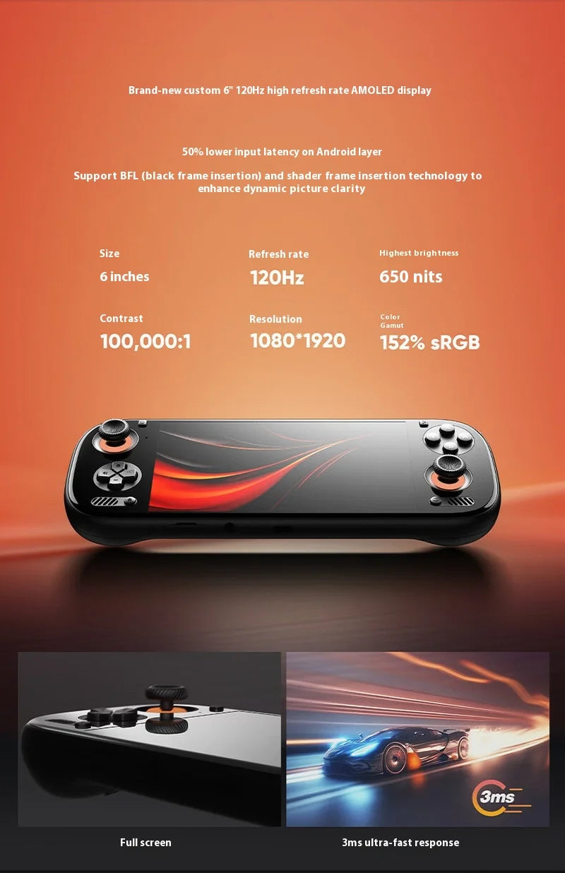 Sales AYN Odin 3 Game Console 6Inch 1080P 120Hz AMOLED Screen Game Console 8000mAh Customized Handheld Game Consoles Gamepad PC