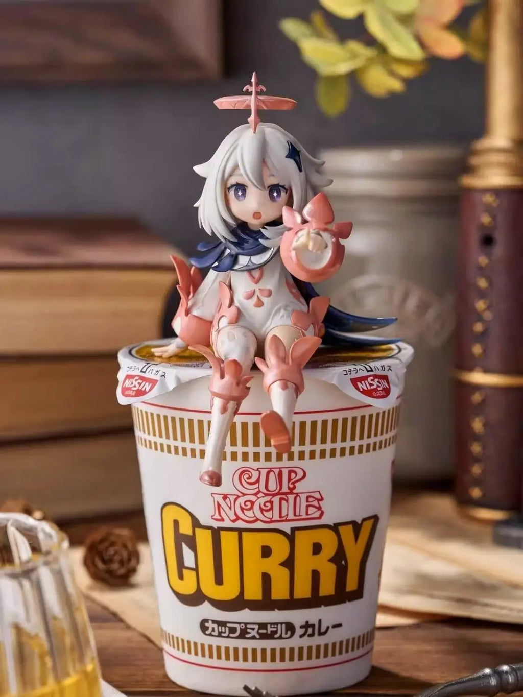 12cm Genshin Impact Figure Model Paimon Toys PVC Q Version Mini Cute Game Peripheral Weapon Model Desktop Ornament Decoration