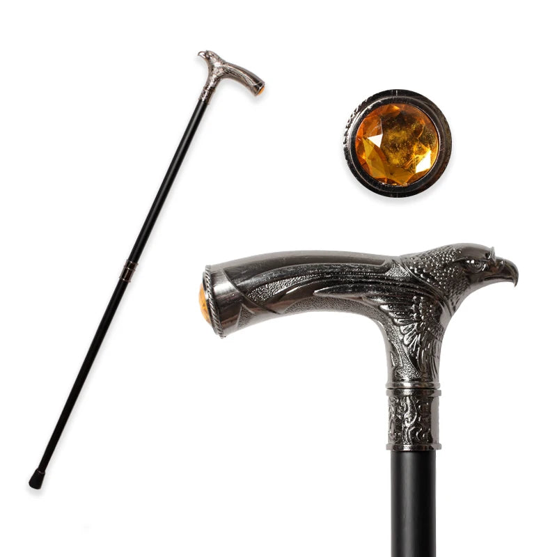 10 Colors Eagle-Head With Transparent Diamond Man Luxury Fashion Walking Stick Women Decorative Elegant Walking Canes