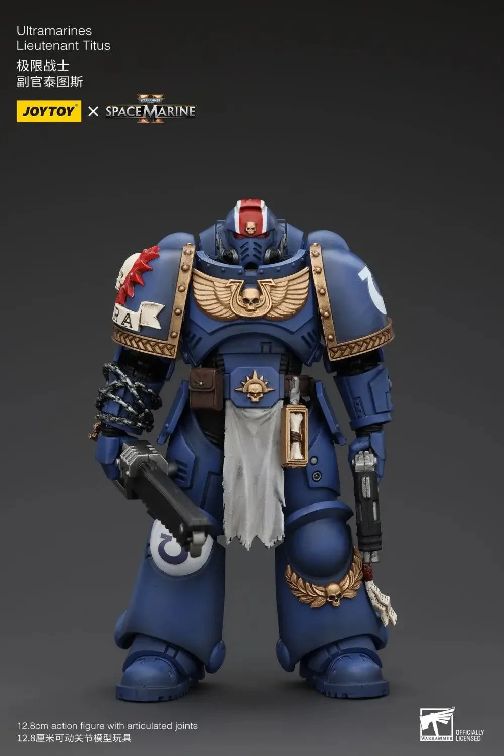 JOYTOY Warhammer 40K 1/18 Екшън фигурки Uitramarines лейтенант Титус Модел играчка момче подаръци 3.75 инча