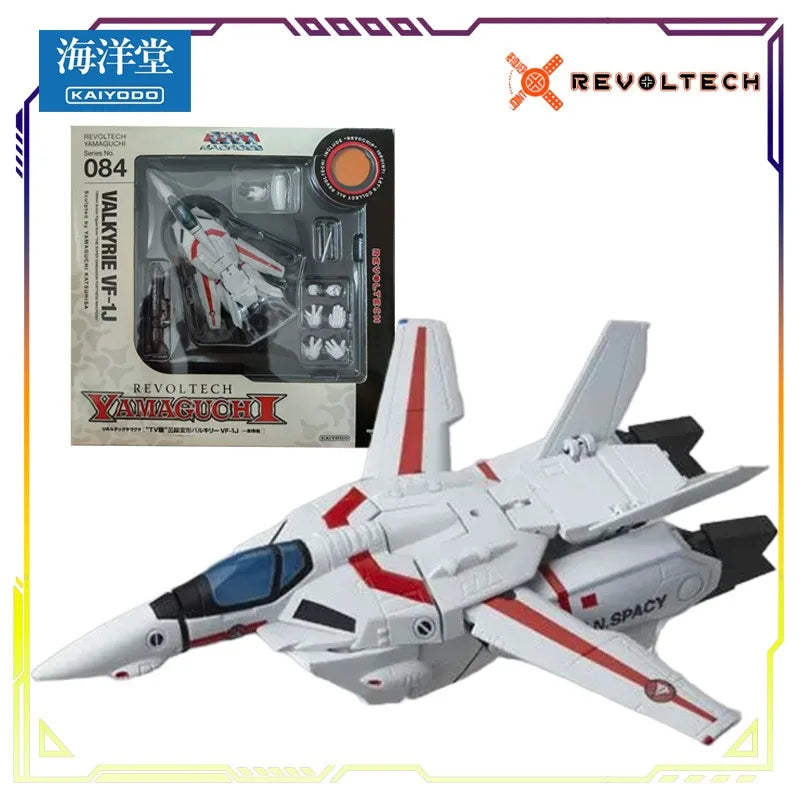 Kaiyodo Original Revoltech Macross Plus Series Three Section Shape VF-1S Roewe Foca Machine Anime Action Figure Model Toys